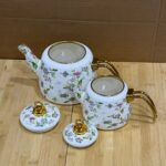 کتری قوری لعابی طرح گلبهار - تصویر 3